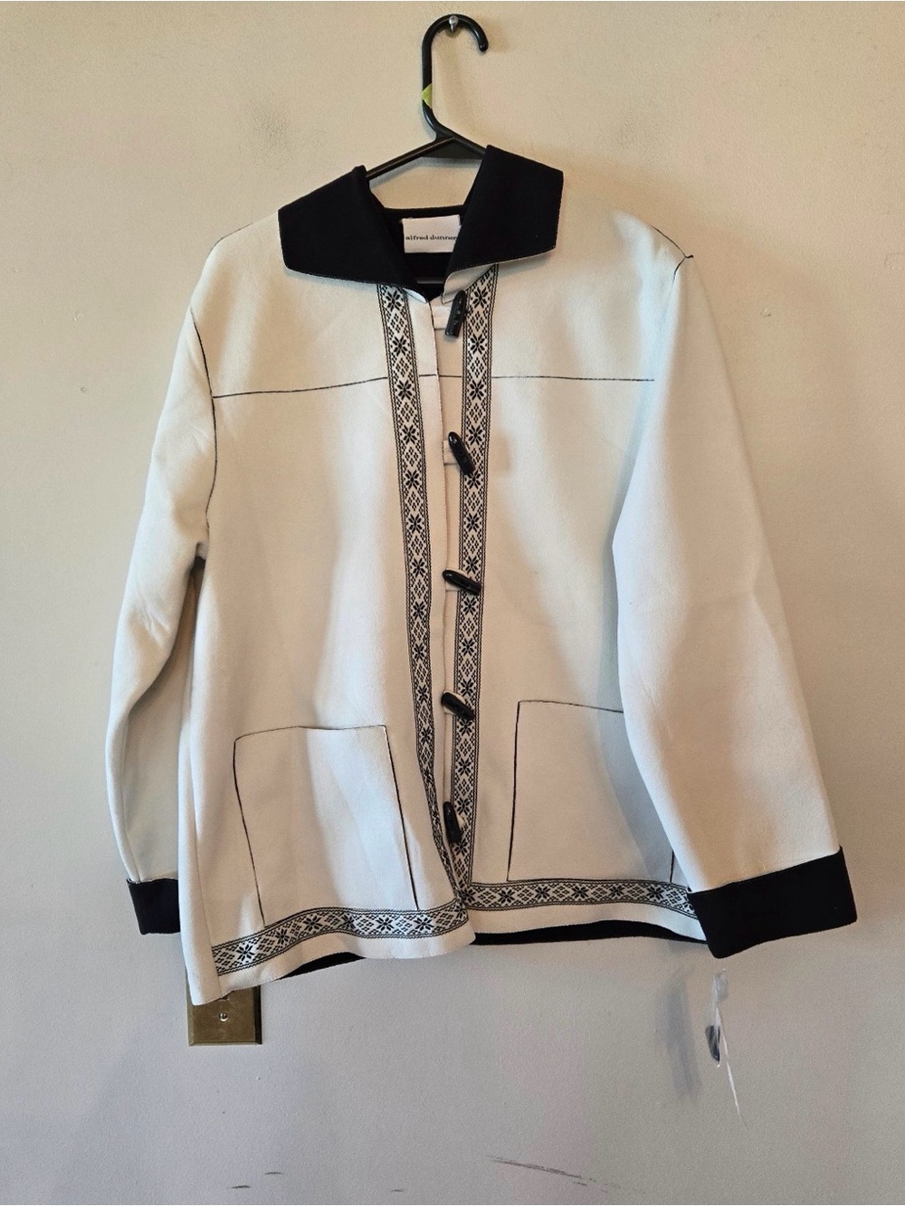 Alfred Dunner White / Black Jacket Coat New with Tags Size 12